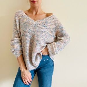 New BB Dakota v neck loose Pullover knit sweater